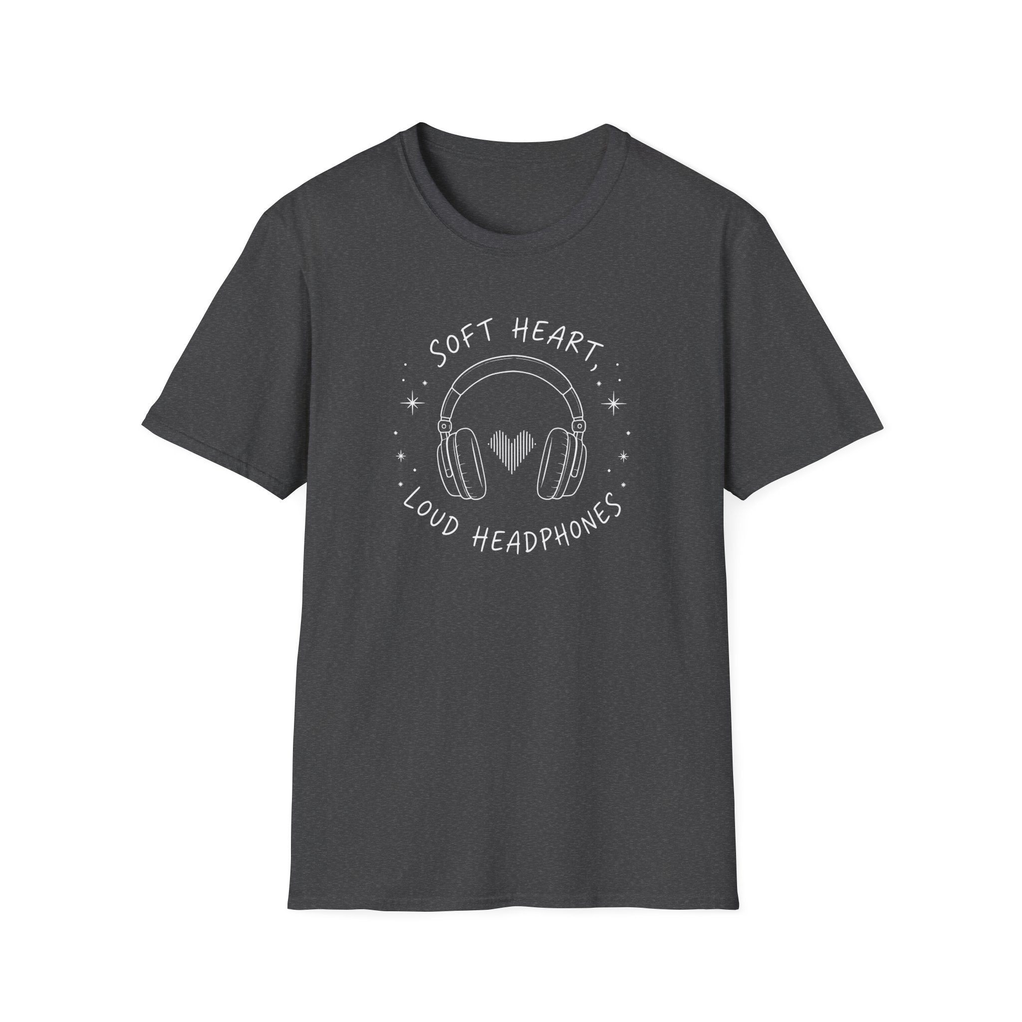 Soft Heart Loud Headphones T-Shirt