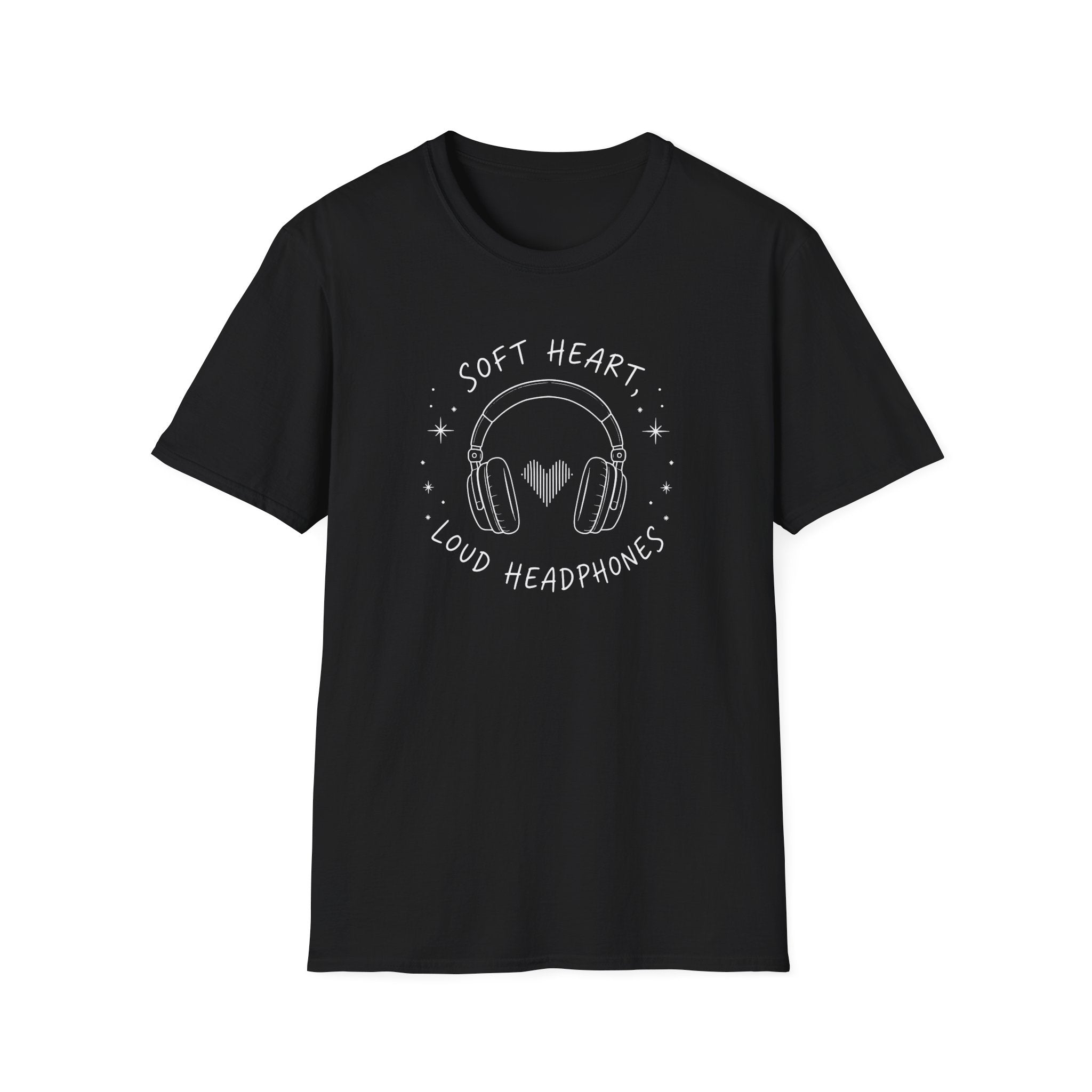 Soft Heart Loud Headphones T-Shirt