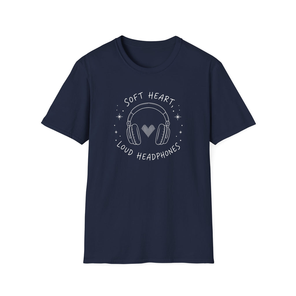 Soft Heart Loud Headphones T-Shirt