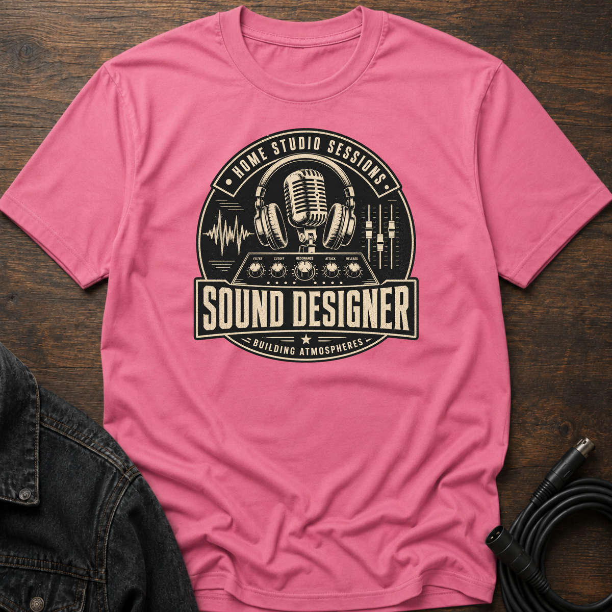 Home Studio Sessions-Sound Designer-DarkBG T-Shirt