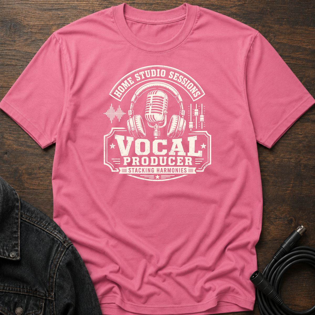 Home Studio Sessions-Vocal Producer Stacking Harmonies T-Shirt