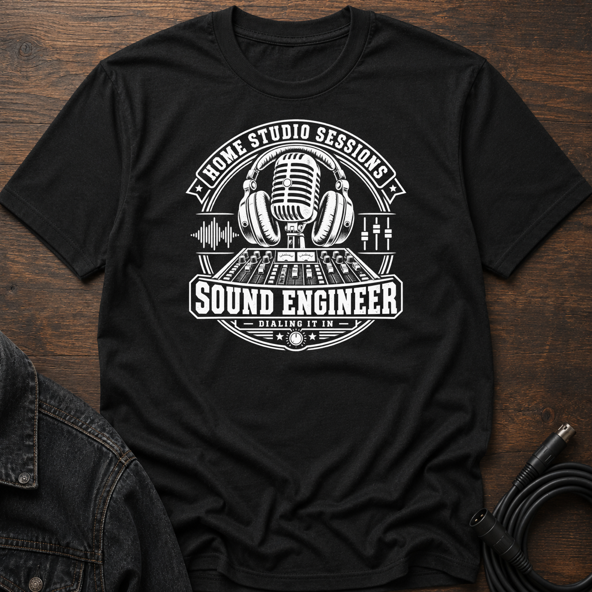 Home Studio Sessions-Sound Engineer T-Shirt