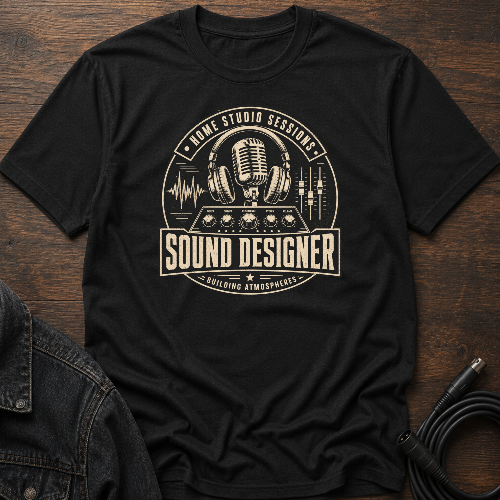 Home Studio Sessions-Sound Designer-DarkBG T-Shirt