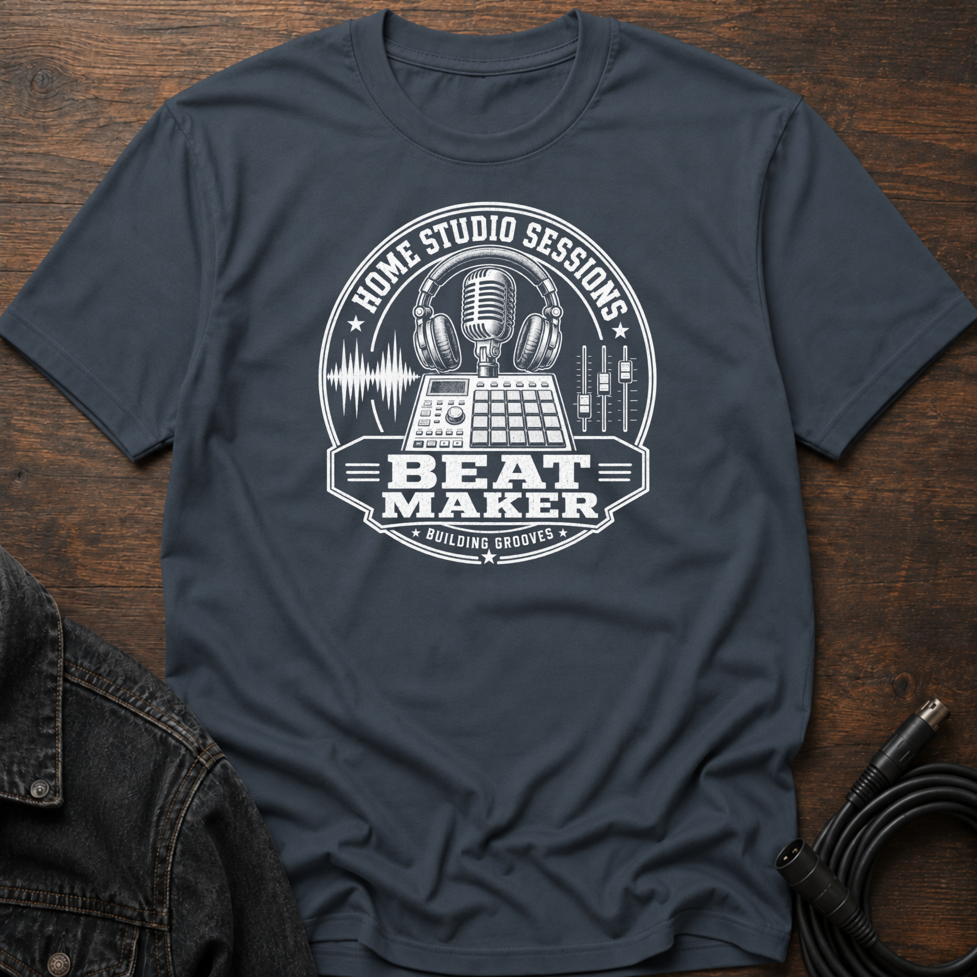 Home Studio Sessions-Beat maker-Building Grooves T-Shirt