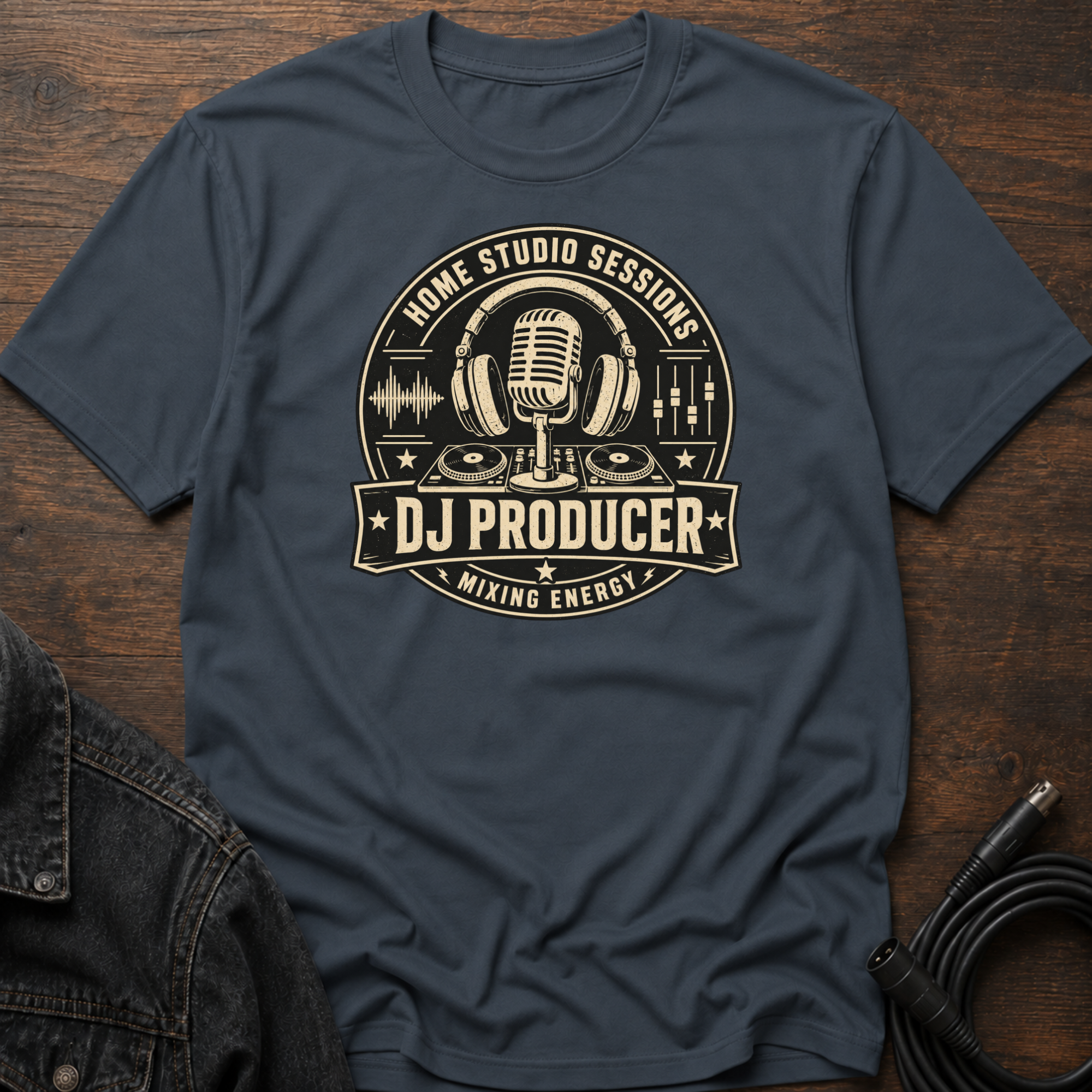 Home Studio Sessions-DJ Producer -Dark BG T-Shirt