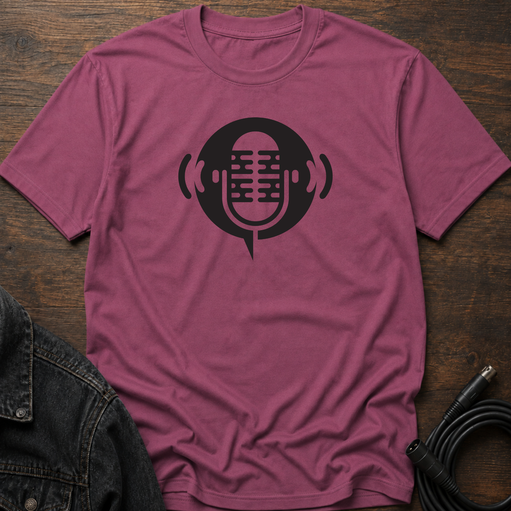 Mic Circle Design w_Sound T-Shirt