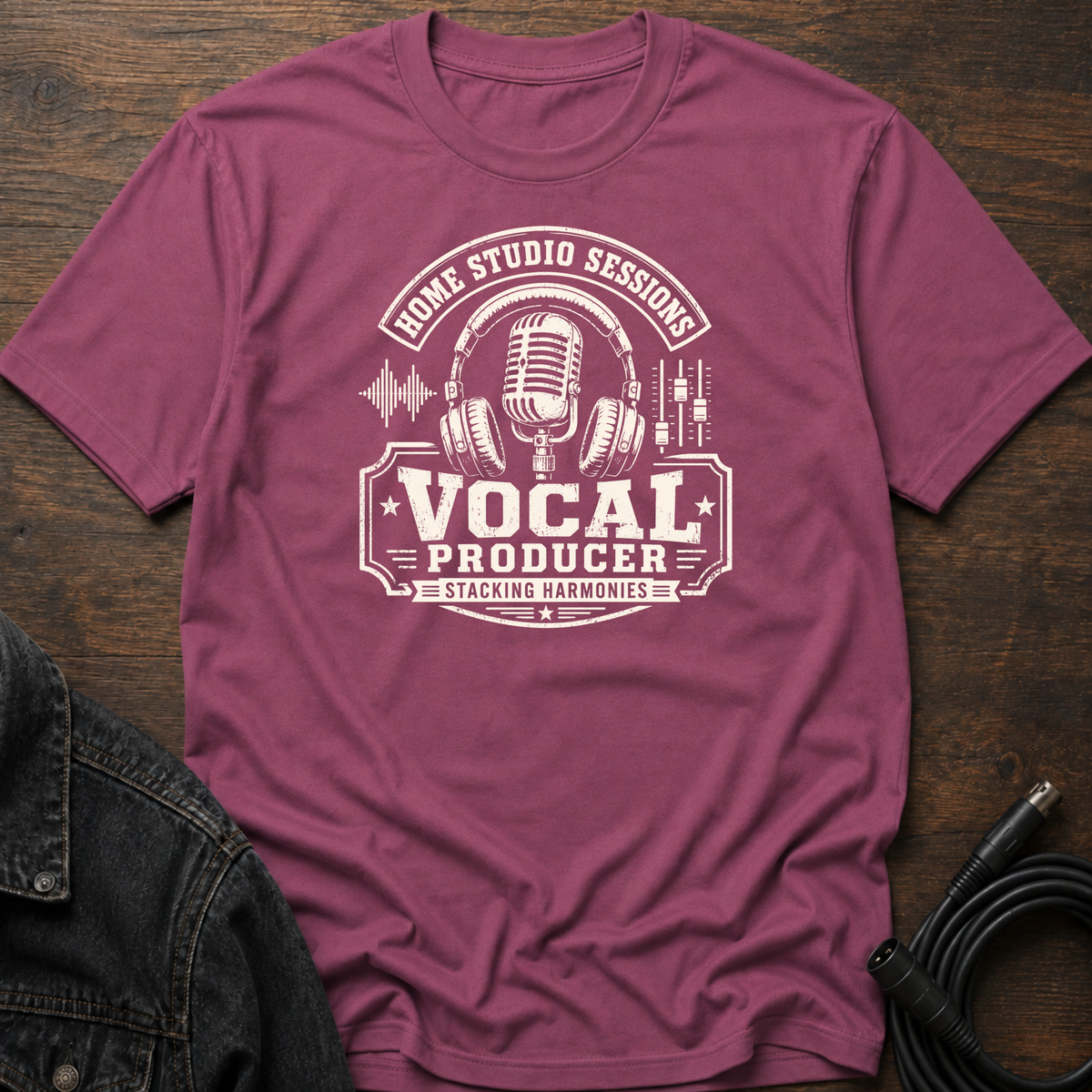 Home Studio Sessions-Vocal Producer Stacking Harmonies T-Shirt