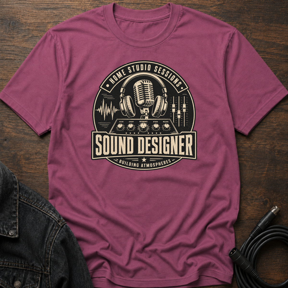 Home Studio Sessions-Sound Designer-DarkBG T-Shirt