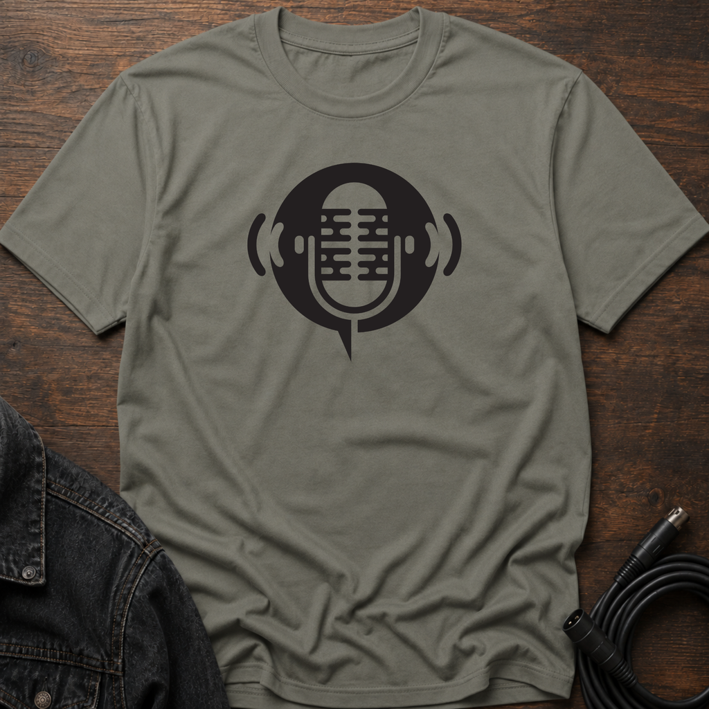 Mic Circle Design w_Sound T-Shirt