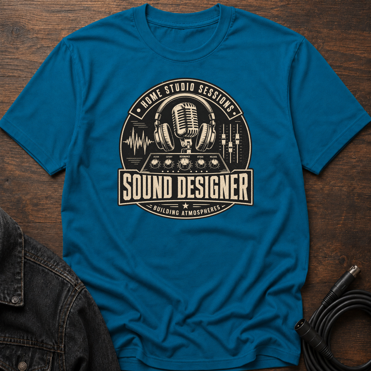 Home Studio Sessions-Sound Designer-DarkBG T-Shirt