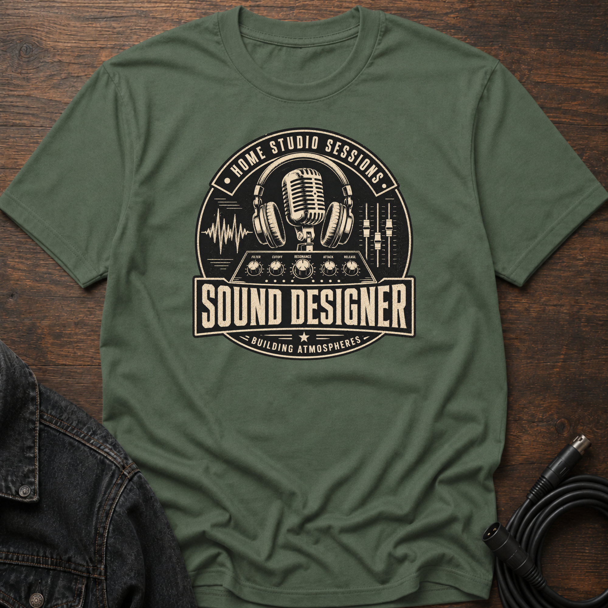 Home Studio Sessions-Sound Designer-DarkBG T-Shirt