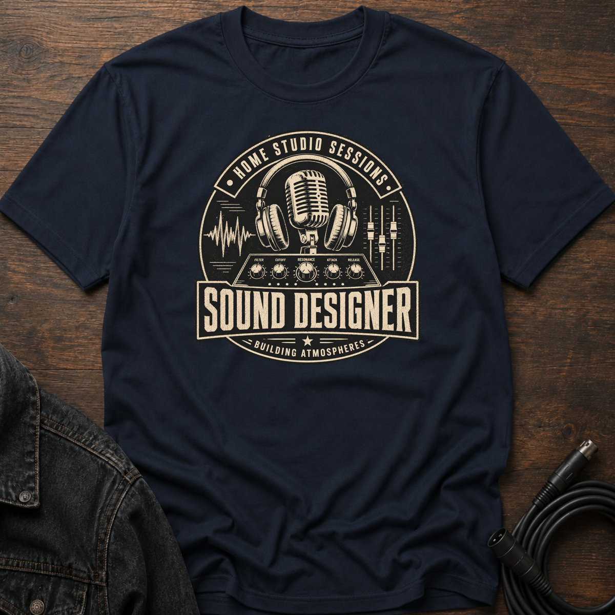 Home Studio Sessions-Sound Designer-DarkBG T-Shirt