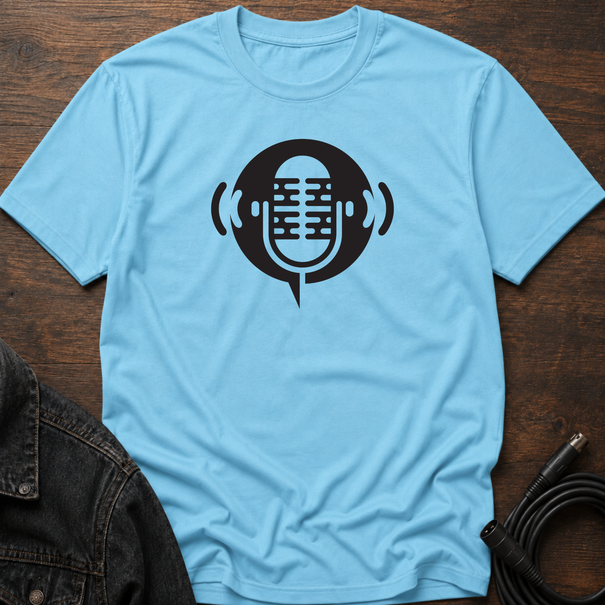 Mic Circle Design w_Sound T-Shirt