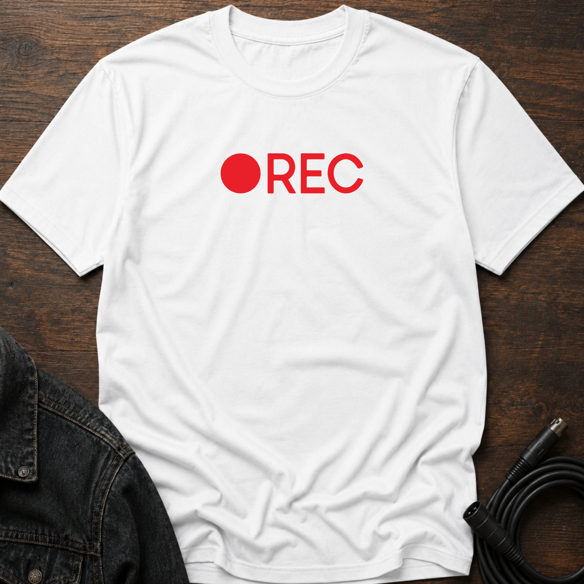 Record Text red T-Shirt