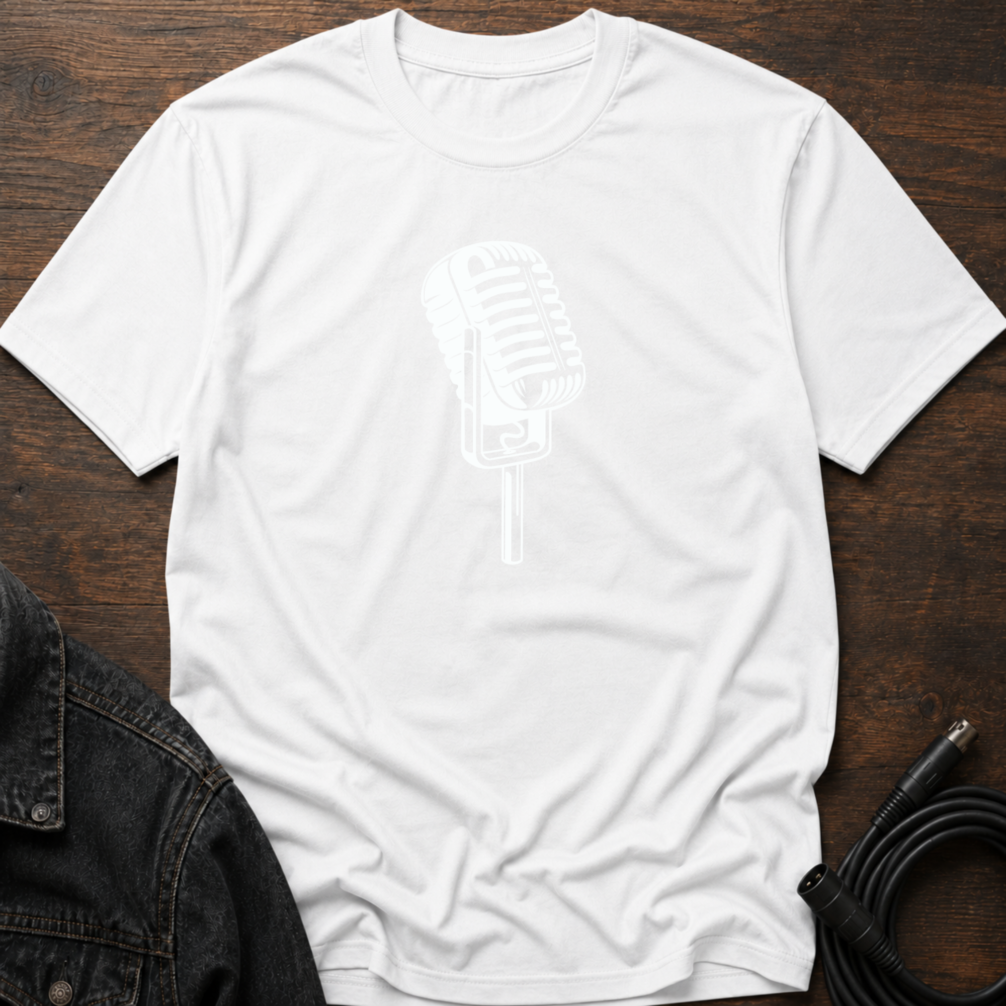 Retro Mic white T-Shirt