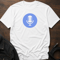 Mic Icon Blue Circle T-Shirt