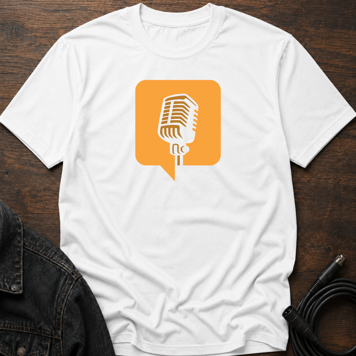 Retro Mic with Square T-Shirt